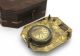 Solid Brass Pendulum Sundial And Compass In Hardwood Box - Brass Sundial Compass Other Maritime Antiques photo 3