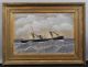 Antique 19thc H.  Johnson Maritime British Steamship Camerata Gouache Painting Other Maritime Antiques photo 1