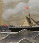 Antique 19thc H.  Johnson Maritime British Steamship Camerata Gouache Painting Other Maritime Antiques photo 3