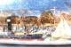 Sign/dated 1913 Hamburg Ship In Bottle Incredibly Painted Scenery Museum Quality Model Ships photo 6
