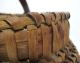 Antique Late 19th C Primitive Small Handwoven Gathering Buttocks Basket 10 Yqz Primitives photo 7