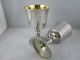 Lovely Cased Solid Silver Goblets - Richly Gilded - 390g London 1973/74 Cups & Goblets photo 3