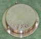 6 X Silver Plated Drinks Coasters & Bottle Stand 9.  5cm Diameter - Chased Dishes & Coasters photo 2