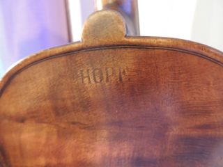 Hopf.  Violin For Restoration Inside Signed Repair Label Pre 1927 photo
