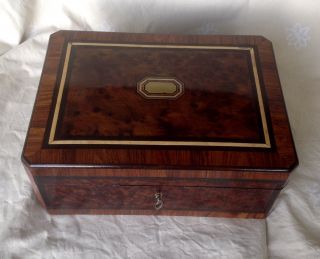 Antik Napoleon Iii 1870 Jewels Box Inlay Boulle Marquetry All photo