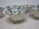 6 Antique Rs Prussia Footed Small Nut Candy Bowls W Hand Painted White Flowers Bowls photo 1
