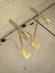 Pair Relco Italian Mid Century Koch Lowy Style Brass Reading Floor Lamps Mid-Century Modernism photo 1