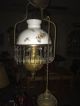 Antique Oil Converted To Elect.  Lamp With Weight Prisms Globe Other Antique Home & Hearth photo 1