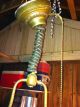 Antique Oil Converted To Elect.  Lamp With Weight Prisms Globe Other Antique Home & Hearth photo 3