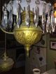 Antique Oil Converted To Elect.  Lamp With Weight Prisms Globe Other Antique Home & Hearth photo 4