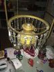 Antique Oil Converted To Elect.  Lamp With Weight Prisms Globe Other Antique Home & Hearth photo 5