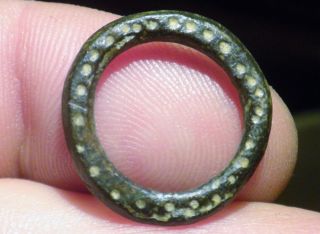 Celtic 800 - 300 Bc Ancient Celtic Ring Money Proto Coin Incredible Patina photo