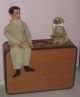 Wheary Vintage 1940 ' S Large Brown Suitcase With Keys Narrow Table 1900-1950 photo 6