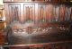Antique French Gothic Carved Oak Bench / Gun Cabinet 1800-1899 photo 3
