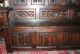 Antique French Gothic Carved Oak Bench / Gun Cabinet 1800-1899 photo 7