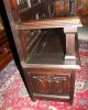 Antique French Gothic Carved Oak Bench / Gun Cabinet 1800-1899 photo 8