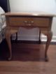 Vintage Table Oak Queen Anne End,  Side With Drawer Usa Unknown photo 4
