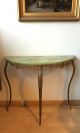 Mid 20th Century Faux Marble Half Moon Side Table 1900-1950 photo 2