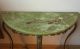 Mid 20th Century Faux Marble Half Moon Side Table 1900-1950 photo 3