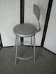 Vtg Metal Industrial Drafting Chair Shop Stool Machine Age Foot Rest Padded Seat Post-1950 photo 7