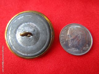 2863 – Ferocious Lion Head Brass Antique Medium Button photo