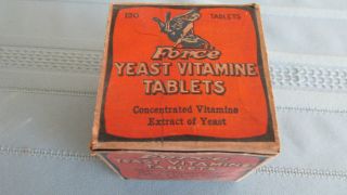 Box Force Yeast Vitamin Tablets - Union Pharmacal Kansas City - 1920 ' S photo