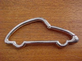 Porsche Key Holder,  Sterling Silver,  Modern Outline Design,  Sports Car,  Italy photo