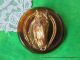 1959 - S – Xl Brass Horse Head In Horse Shoe W Faux Tortoise Background Button Buttons photo 4