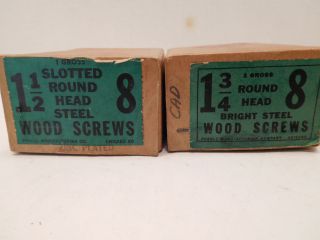 Vintage Wood Screws Two Boxes Pheoll Mfg Co photo