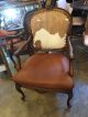 Antique C.  1930s Re - Upholstered Cowhide And Leather Pair Parlor Chairs 1900-1950 photo 1