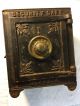 Antique 1880 Cast Iron Combination Lock Bank Security Safe Deposit Art Nouveau Safes & Still Banks photo 5