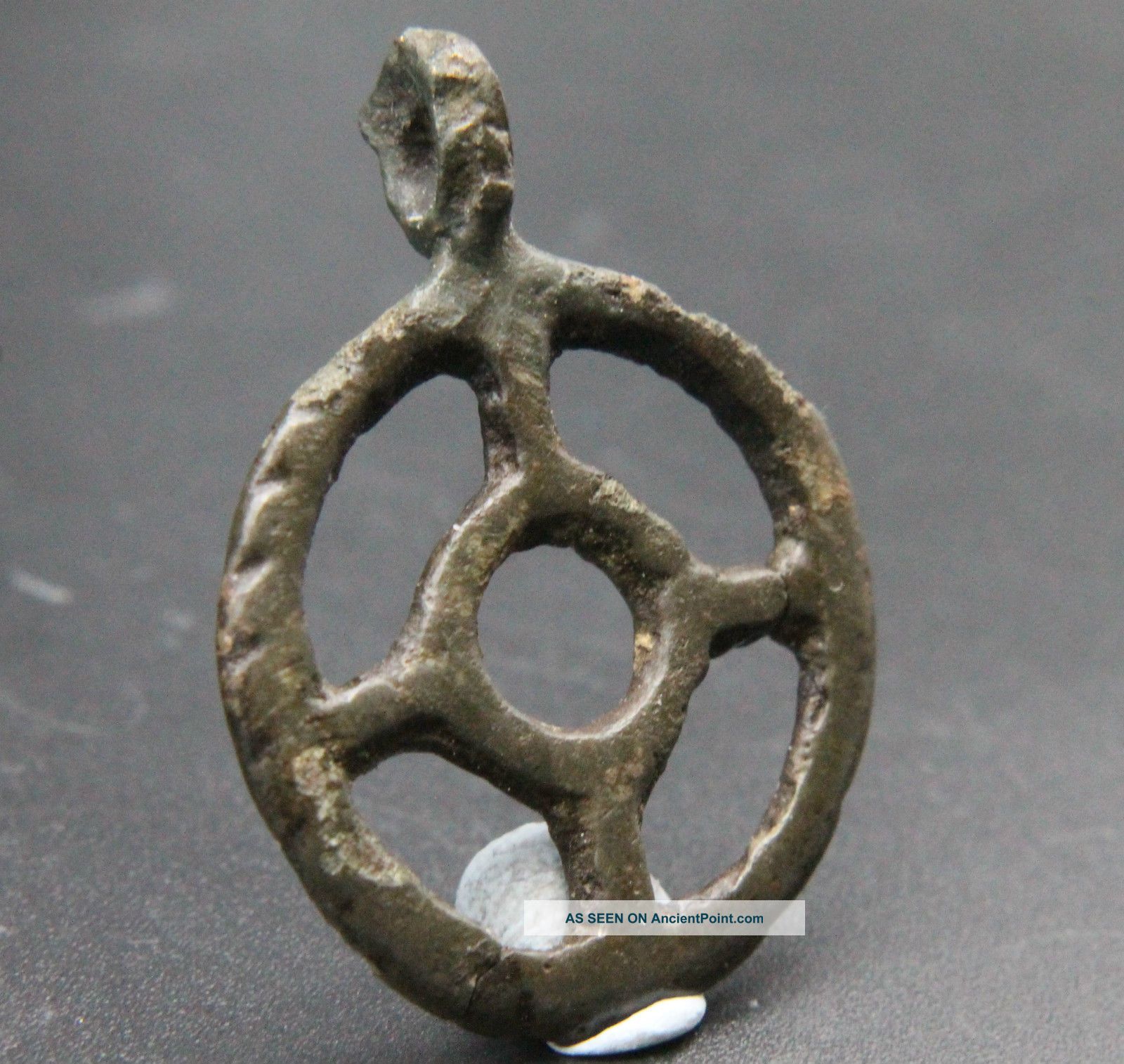 Ancient Celtic Period Bronze Sun Cross Symbol Pendant Amulet 300 - 100 B.  C.  Vf, Other Antiquities photo
