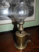 Antique French Lampe Nickel Oil Lamp Style Pigeon/ Brass Reflector & Shade Lamps & Lighting photo 2
