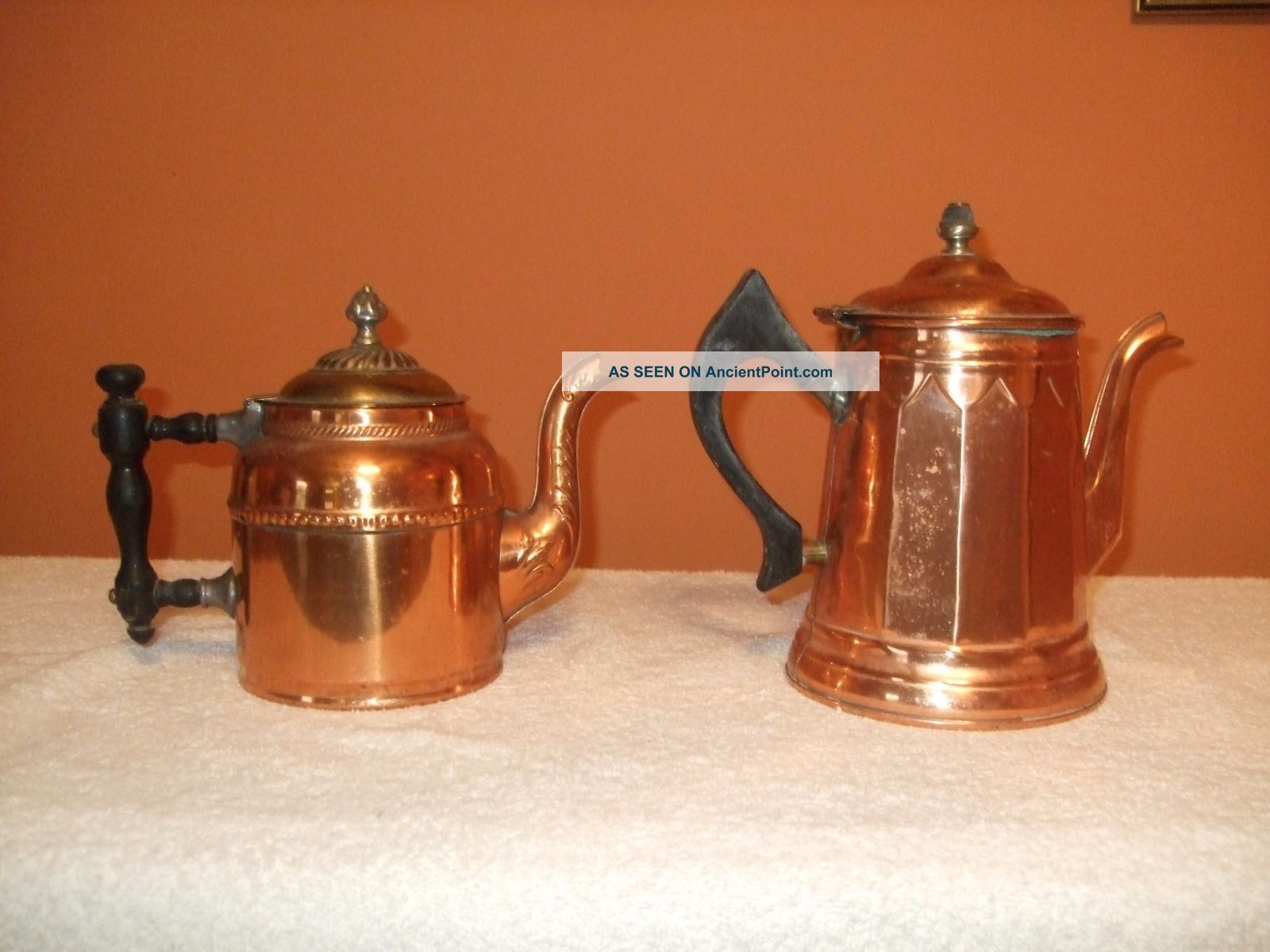 Antique Copper & Tin Coffee & Tea Pot Other Antique Home & Hearth photo