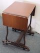 Vintage Industrial Metal & Wood Typewriter Cart Table Desk W/ Locking Wheels Post-1950 photo 1