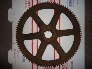 Industrial Embossed Gear,  6 Spoke Wheel Design,  Cast Iron,  Boston,  Mass,  Steampunk photo