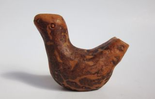 Antique Bulgarian Folk Art Hand Made Bird Pottery Ceramic Flute Whistle photo