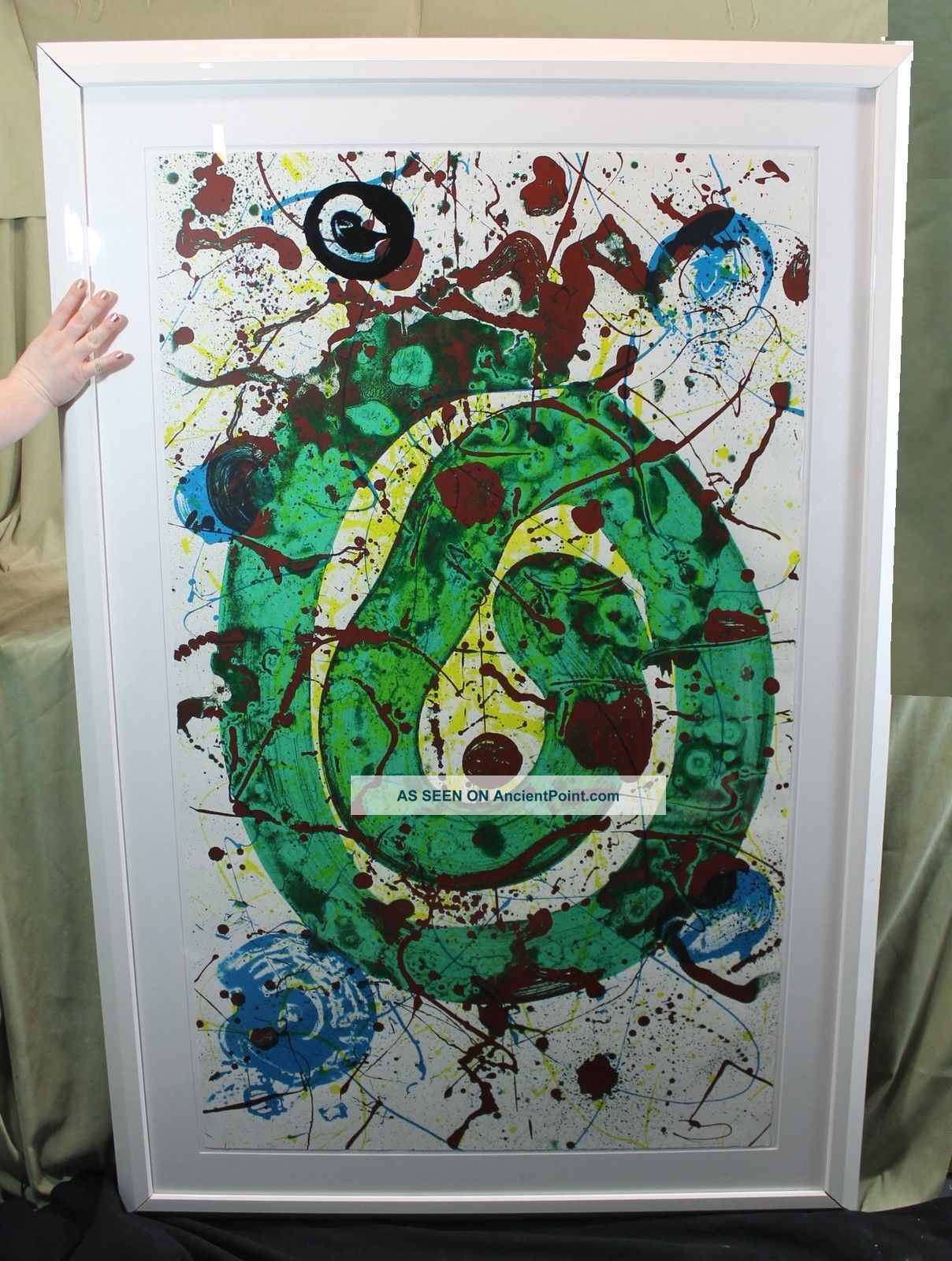 Lrg Authentic Sam Francis Splatter - Stain Serigraph Screen Print Mid-Century Modernism photo