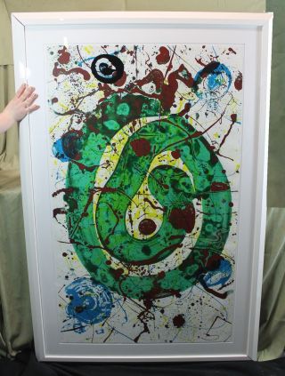 Lrg Authentic Sam Francis Splatter - Stain Serigraph Screen Print photo