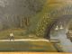 Antique 19thc Primitive River Valley Folk Art Americana Landscape Oil Painting Primitives photo 2