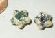 2 Ancient Roman Patina Beads Rare Star Shape Glass Pair Roman photo 1