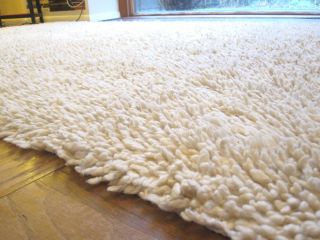 Vintage Mid Century Modern Flokati Area Rug Natural Wool Shag Large 8.  5 ' X 5 ' photo