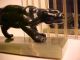 Art Deco Modernistic Jaguar Panther Cat Bronze Statue On Marble Base Art Deco photo 10