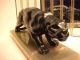 Art Deco Modernistic Jaguar Panther Cat Bronze Statue On Marble Base Art Deco photo 6