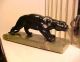 Art Deco Modernistic Jaguar Panther Cat Bronze Statue On Marble Base Art Deco photo 7