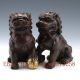Chinese Bronze Gilt Copper Handwork Carved Pair Lion Statue Other Antique Chinese Statues photo 3