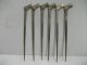 The Confectionery Toothpick Of Japanese Silver.  Design Of The Knot.  6sets. Other Antique Sterling Silver photo 4