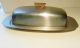 Mid - Century Modern Covered Butter Dish/stainless Steel/teak Handle - Glass Liner Mid-Century Modernism photo 2