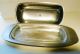 Mid - Century Modern Covered Butter Dish/stainless Steel/teak Handle - Glass Liner Mid-Century Modernism photo 3