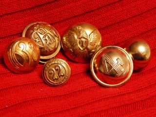 K2 Antique Vintage Buttons: Military,  Civil War,  Blazer,  Uniform.  Backmarks photo